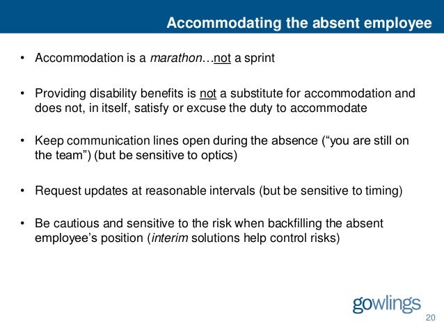 Accommodating disabilities in the canadian workplace